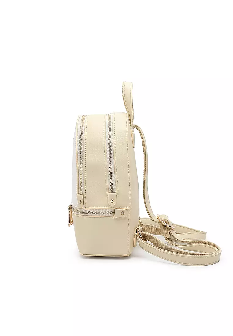 Women's Monogram Backpack (Tas Ransel Wanita & Tas Punggung Wanita) - Putih