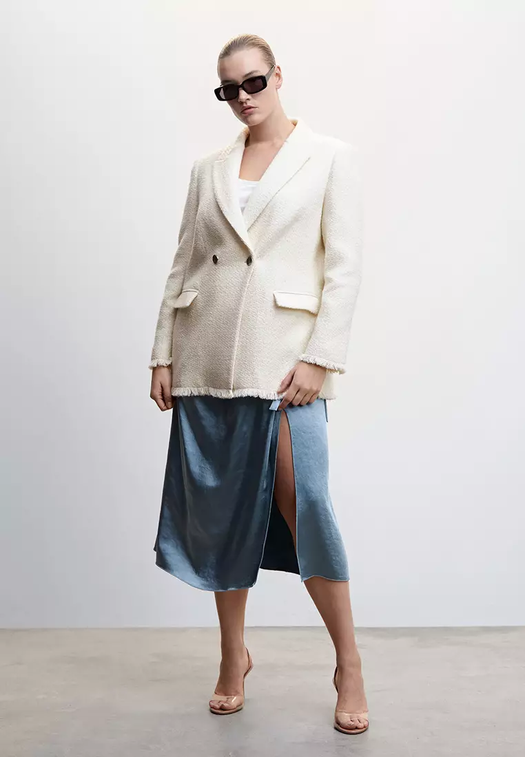 Buttons Tweed Blazer