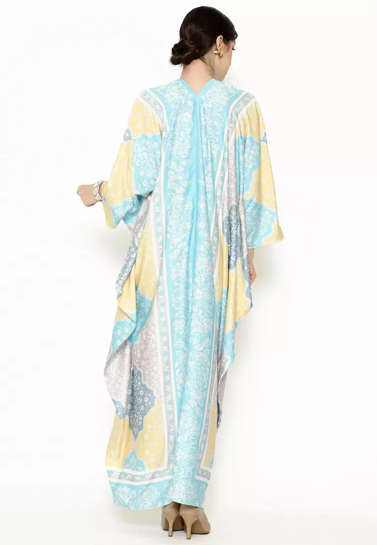 Kanzi Long Sleeve Brown Batik Kaftan main image 1