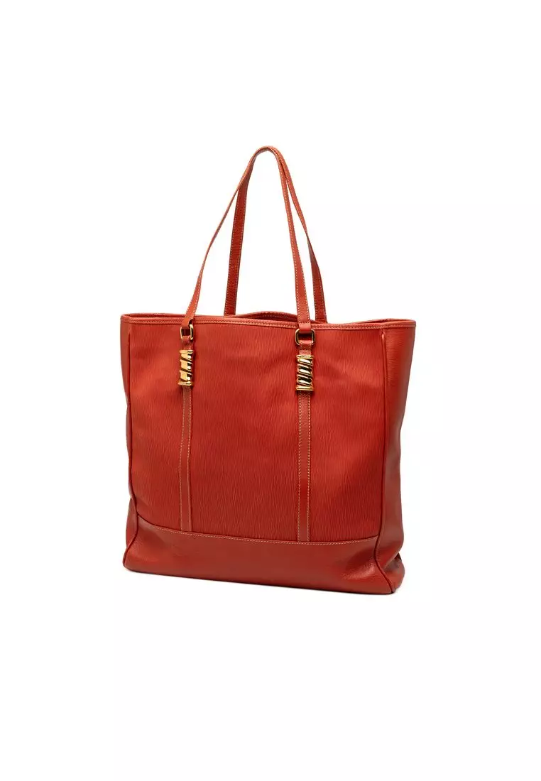 Pre-Loved Loewe Leather Velazquez Twist Tote