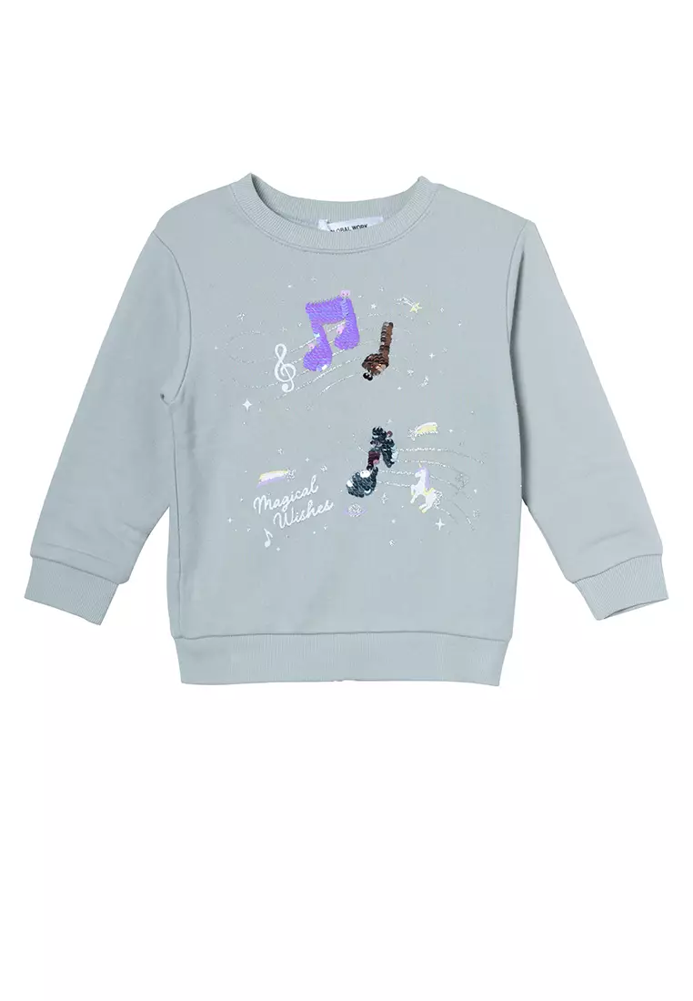 \u3010KIDS\u3011Graphic Print Sweatshirt