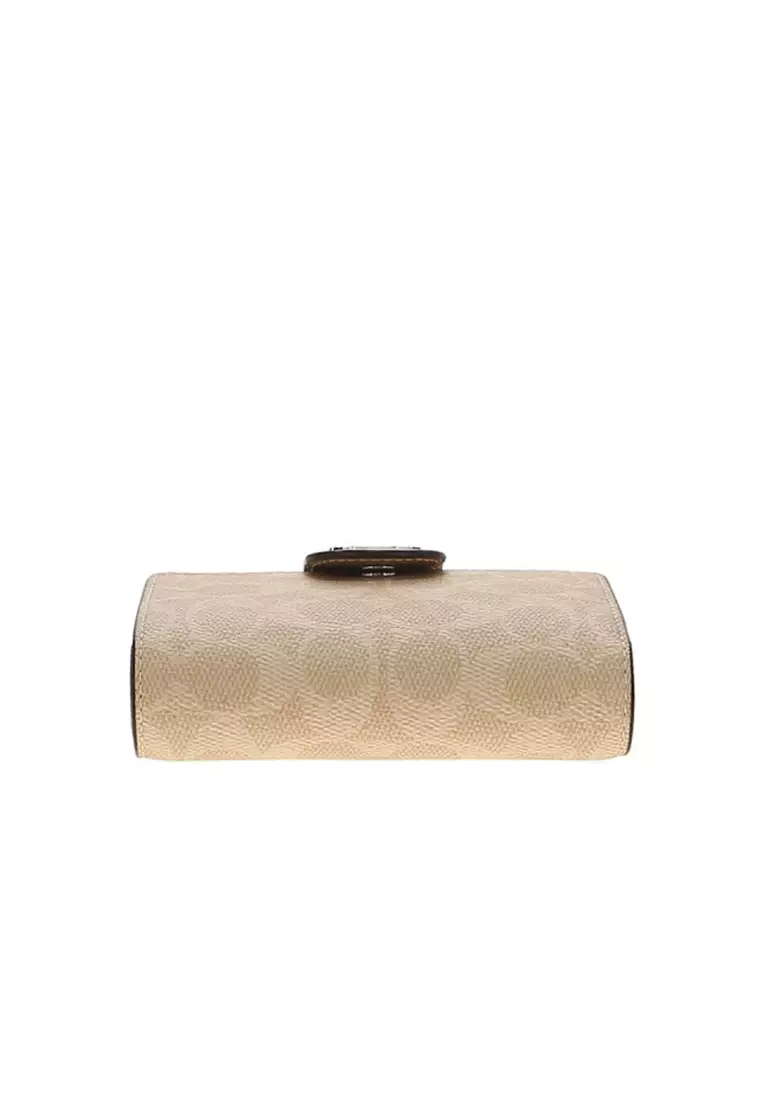 Medium Corner Zip Wallet In Signature Canvas Cw786