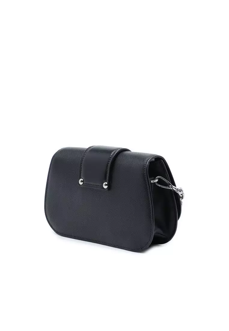 Pre-Loved Prada Saffiano And City Calf Sidonie Crossbody