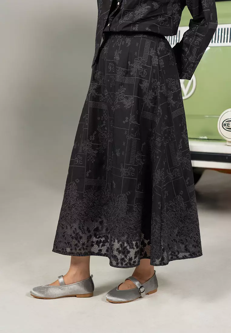 Kami Genna A Line Skirt Black