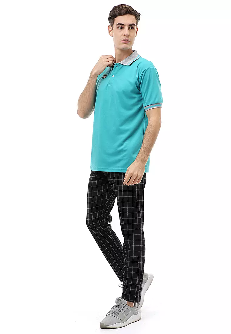 Jack T-Shirt Atasan Kasual Kaos Polos Pria Kerah Lengan Pendek Material Cotton ORIGINAL - Tosca