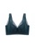 ZITIQUE green Women's Non-wired Thick 3/4 Cup Push Up Lace Trimmed Bra - Green AC625US336E280GS_1