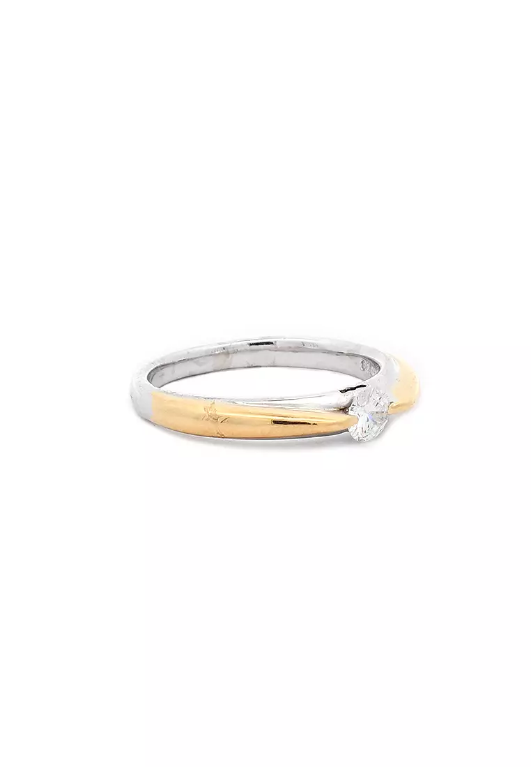 PT Platinum Made Bicolor Lady Ring with Diamonds