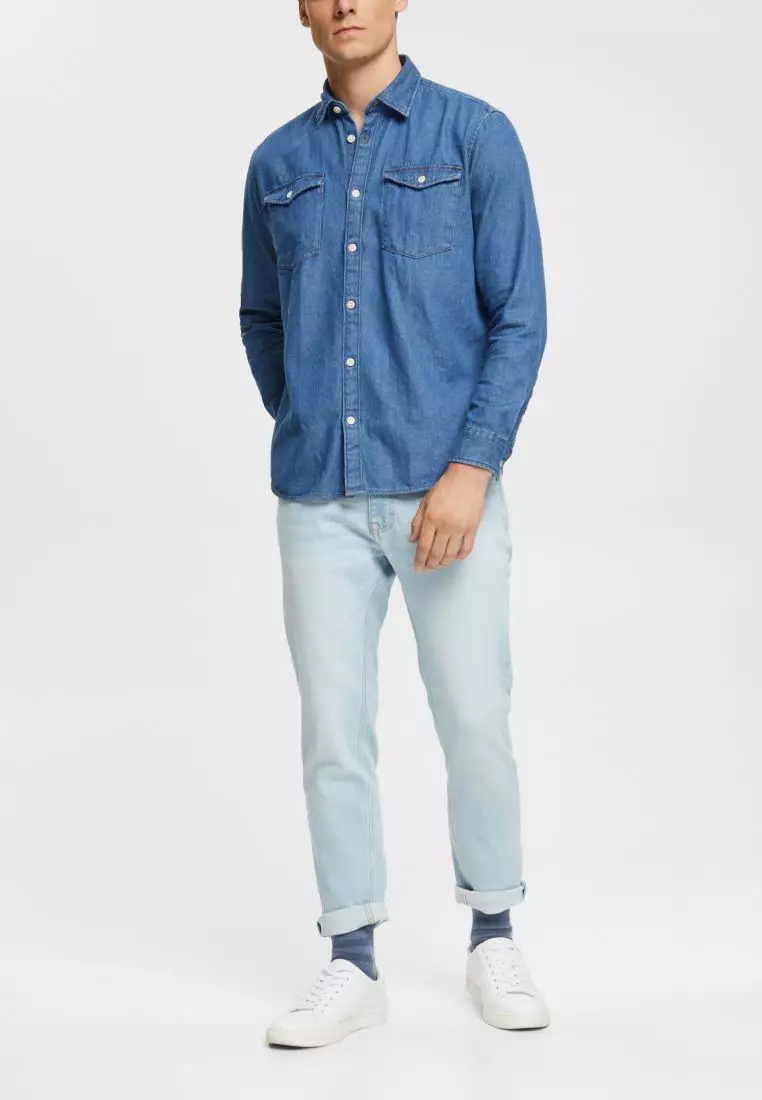 Buy ESPRIT ESPRIT Denim shirt Online ZALORA Malaysia
