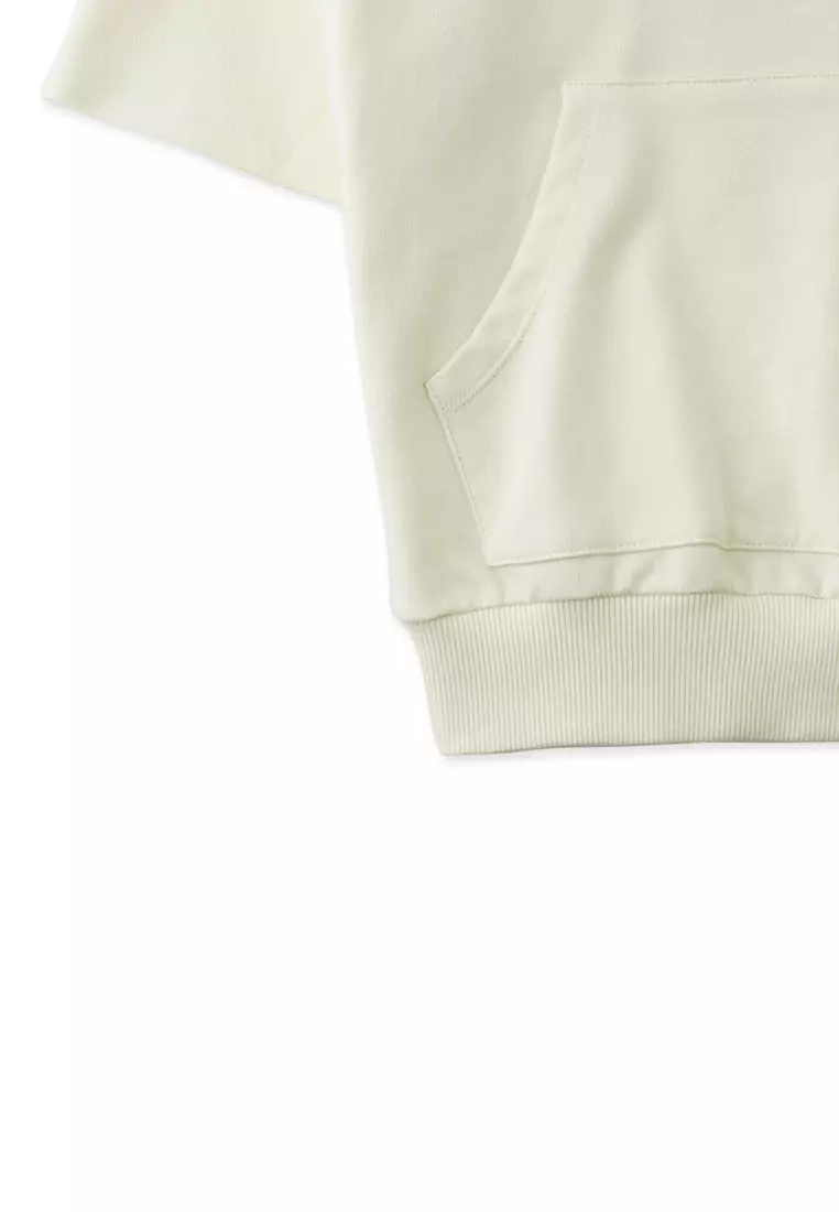 Girls Zoe Hooded Terry Top Wtih Veggies Badge