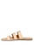 London Rag beige Nude Multi Strap Buckle Flat Sandals 69FBDSHF47D181GS_3