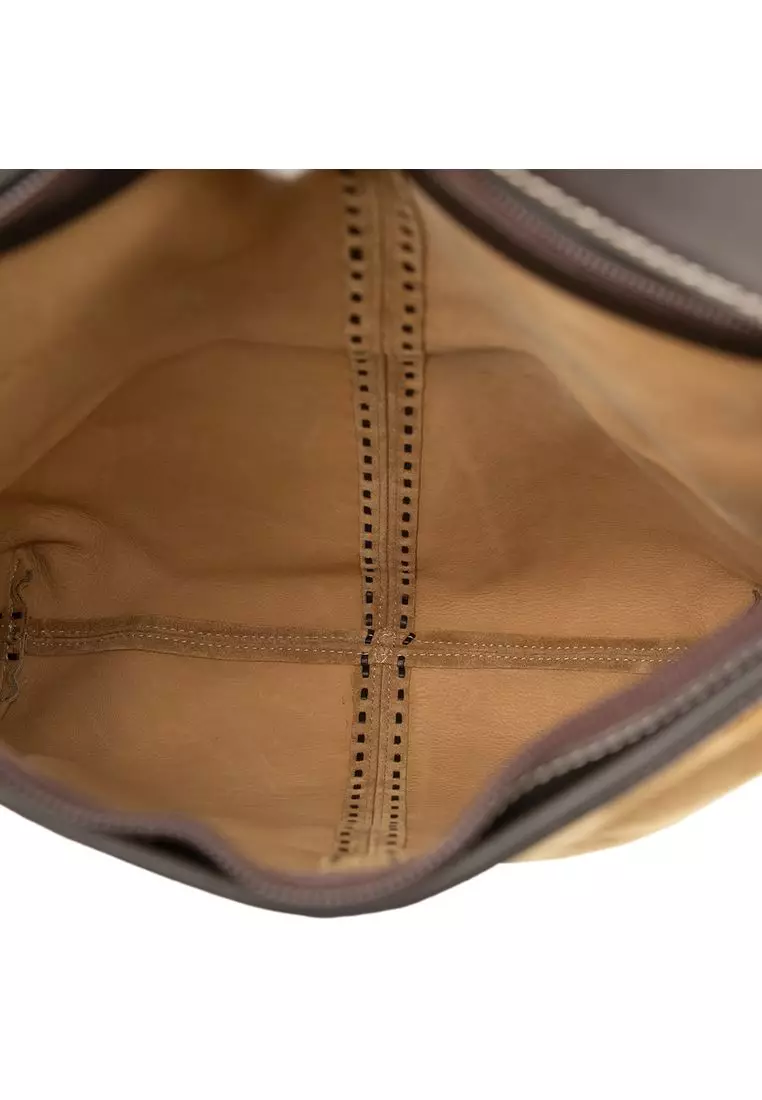 Pre-Loved Loewe Suede Anagram Shoulder Bag