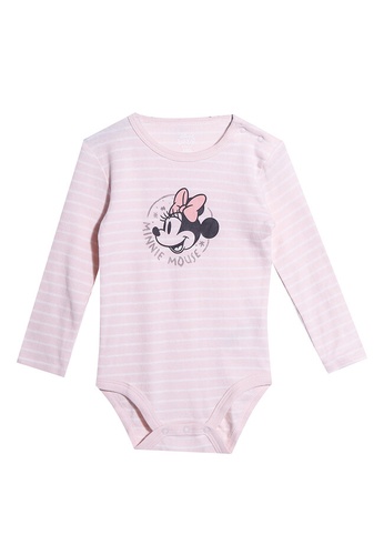 FOX Kids & Baby pink Minnie Mouse Long Sleeve Bodysuit 7F7D1KA4A97019GS_1