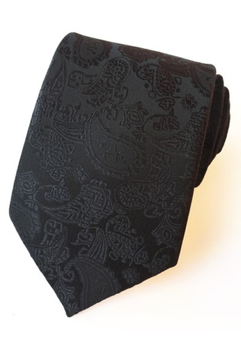 Jackbox black [FREE Tie Clip + Gift Box] Men's Necktie Business Formal Neck Tie 651 5E429AC64A884CGS_1