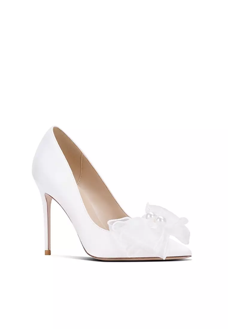 White clearance bow shoes