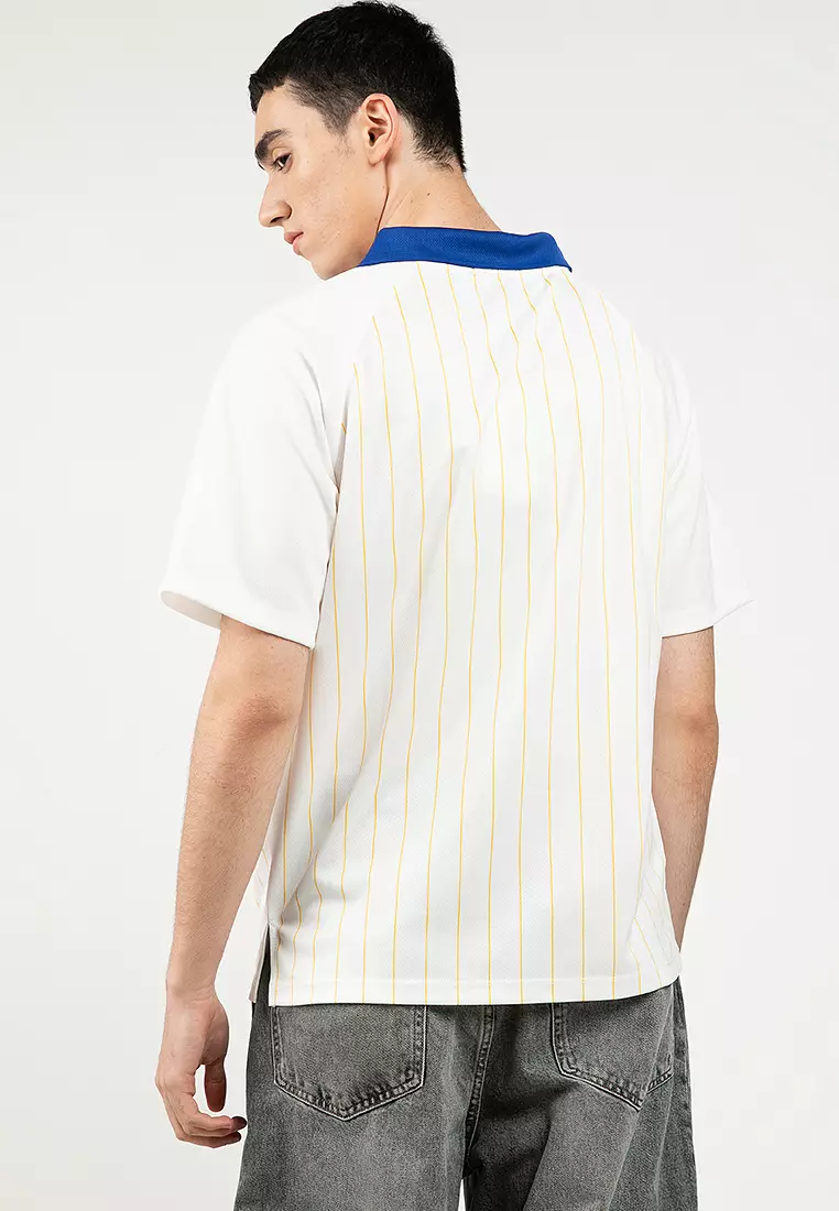 Mesh Open Collar Short Sleeve Shirt