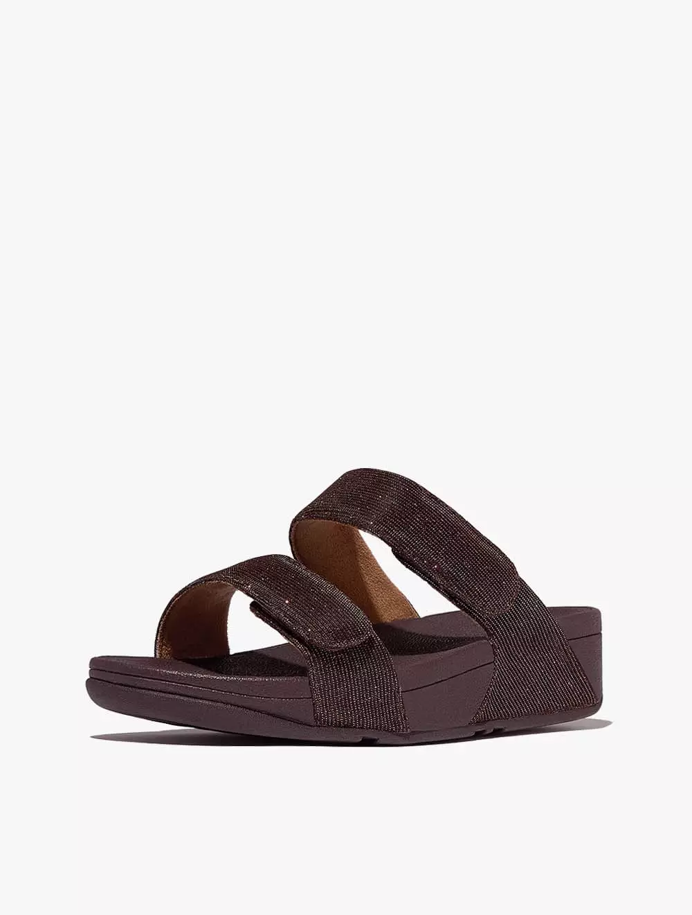 Fitflop Lulu Adjustable Shimmerlux Slides - Plumberry