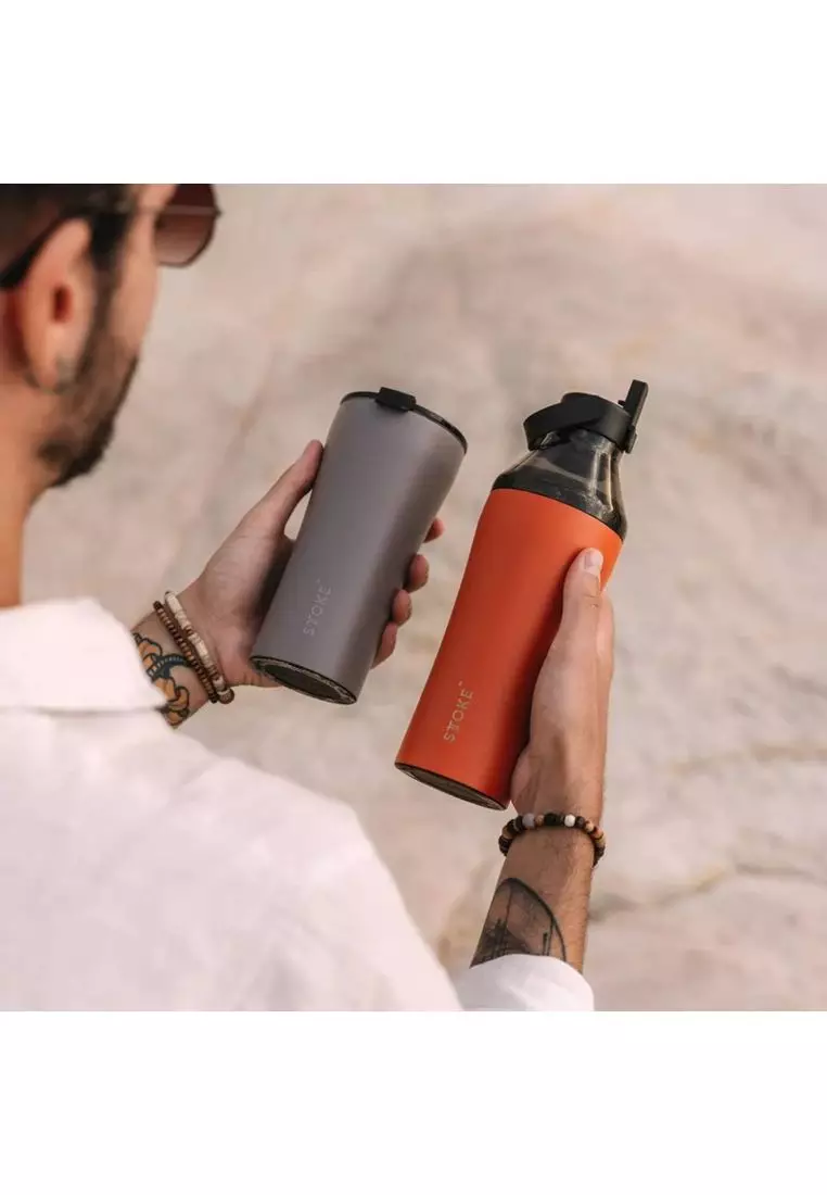 STTOKE Limited Edition Leakproof Ceramic Insulated Cup Powder Coating 16oz - Desert Sunburst