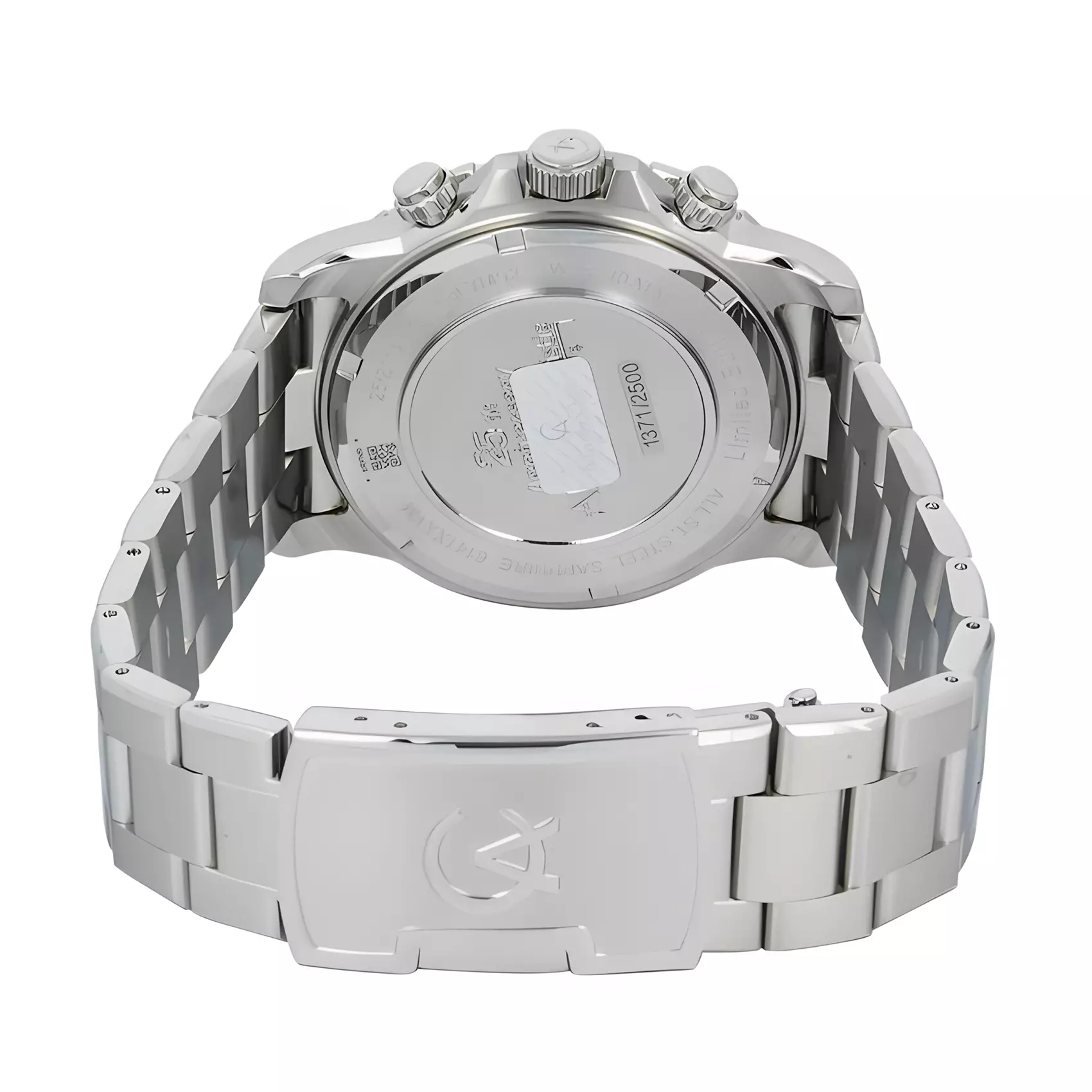 Alexandre Christie 25th ANNIVERSARY Limited Edition - Jam Tangan Chronograph Pria - Two Tone Blue - All Stainless Steel - 6141 XXVMSSSLBU