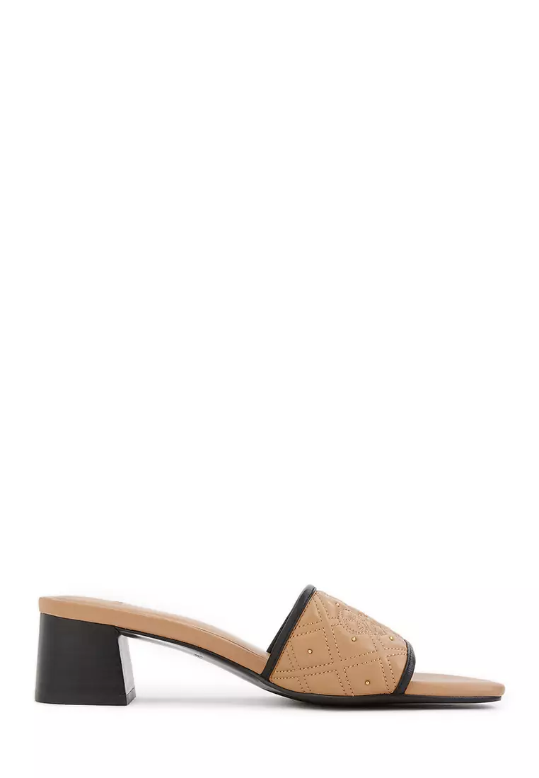 Discount on BONIA  shoes - SKU: Latte Lean Heeled Sandals