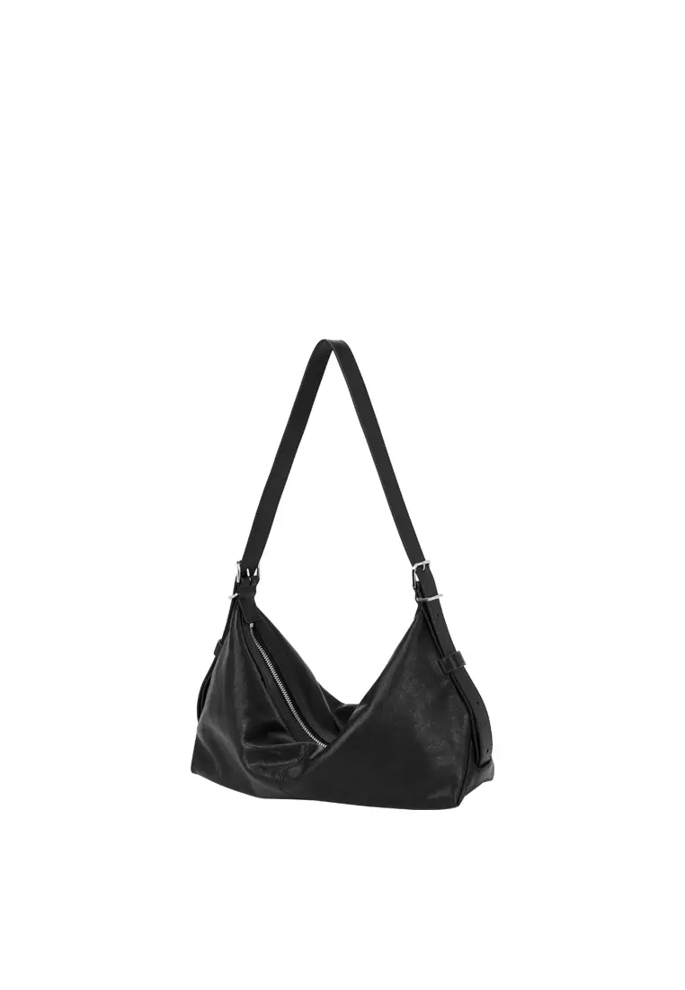 ALLEGRA Demi Hobo 單肩袋 - 黑色