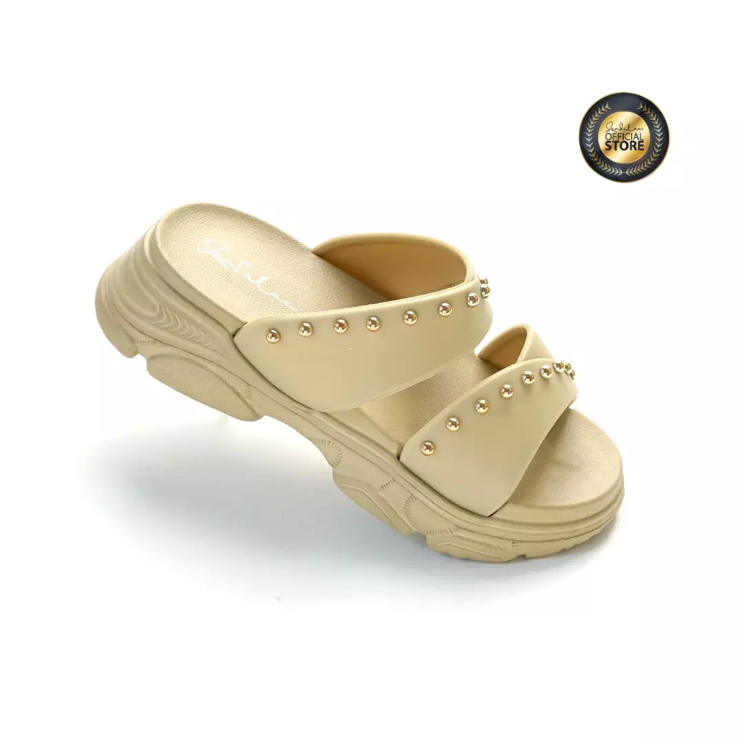 ZANDILAC - SANDAL WANITA DEWASA CH220524WD - COKLAT JAHE