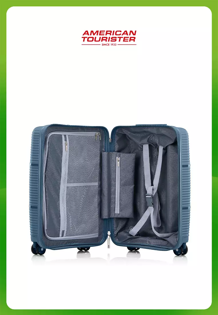 Bundle American Tourister Koper Ezylif Cabin Slate Blue + Ezylif Large Slate Blue