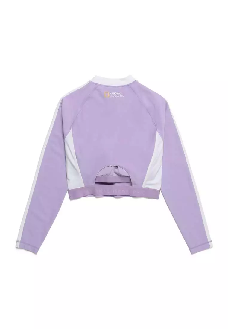 Women’s Color Block Cropped Half Zip Up Rashguard