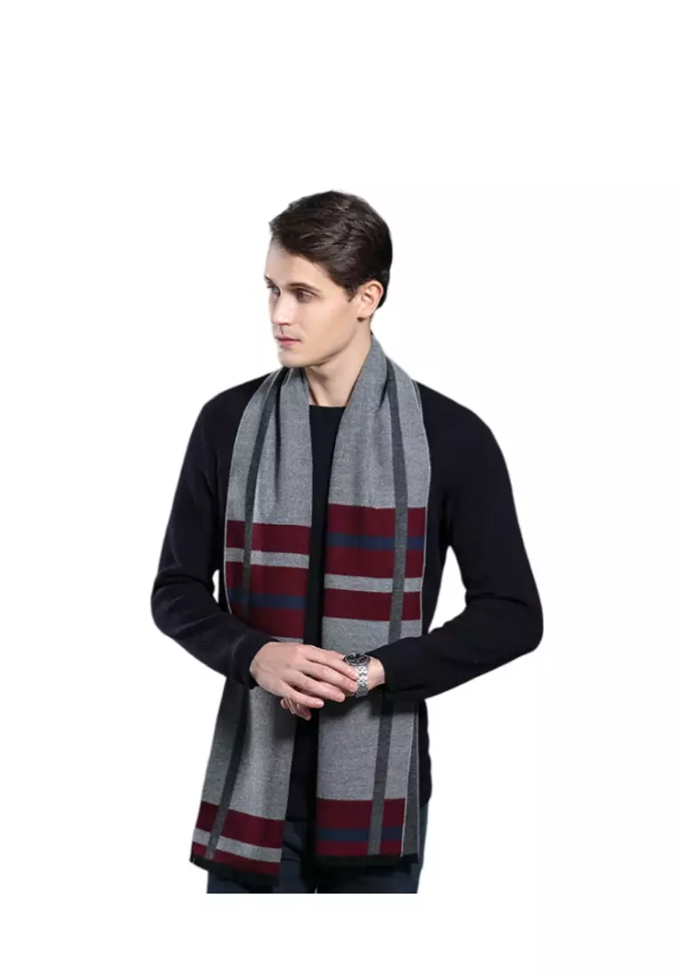 Men's Warm Scarf for Autumn and Winter - Thick Korean Style Long, Versatile Scarf