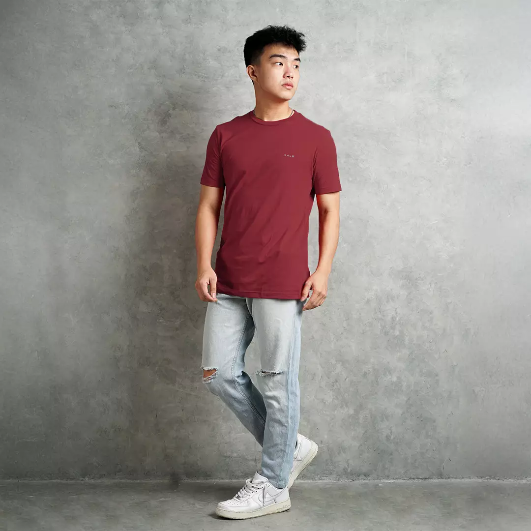 Kale Arion Dusty Maroon / T-Shirt Pria Lengan Pendek / Unisex