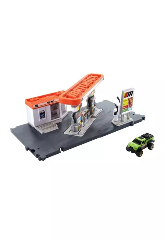 Matchbox Action Drivers Matchbox Fuel Station Playset For Kids 3 Years Old & Up, With 1 1:64 Scale Vehicle