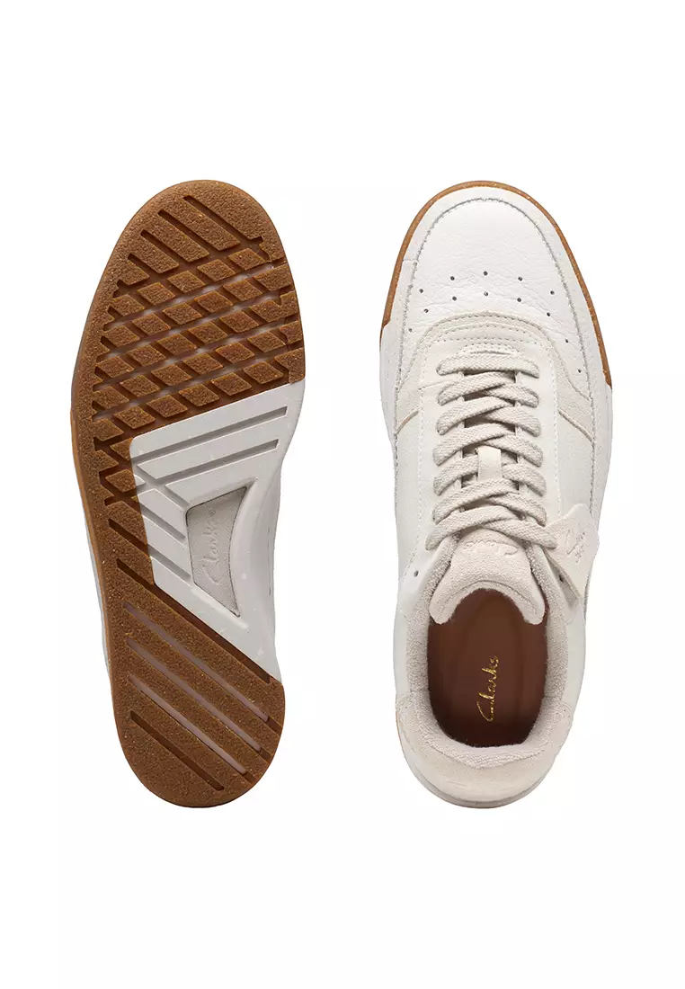 Buy Clarks Craft Court Lace Trainers White Combi 2024 Online ZALORA