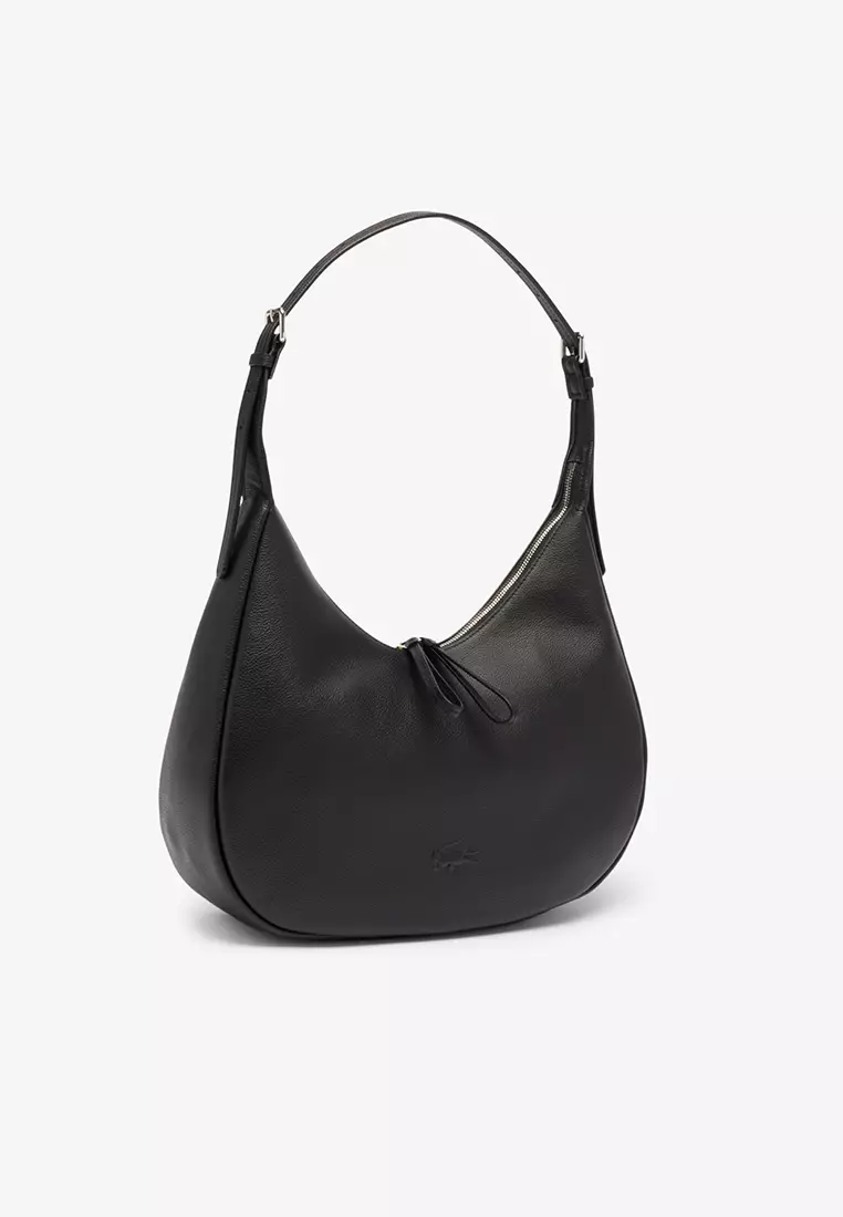 City Court Grain Leather Hobo Bag