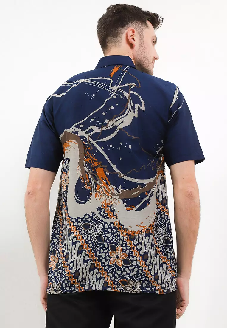 Tyaga Kemeja Batik Premium Pria Casual Modern Lengan Pendek