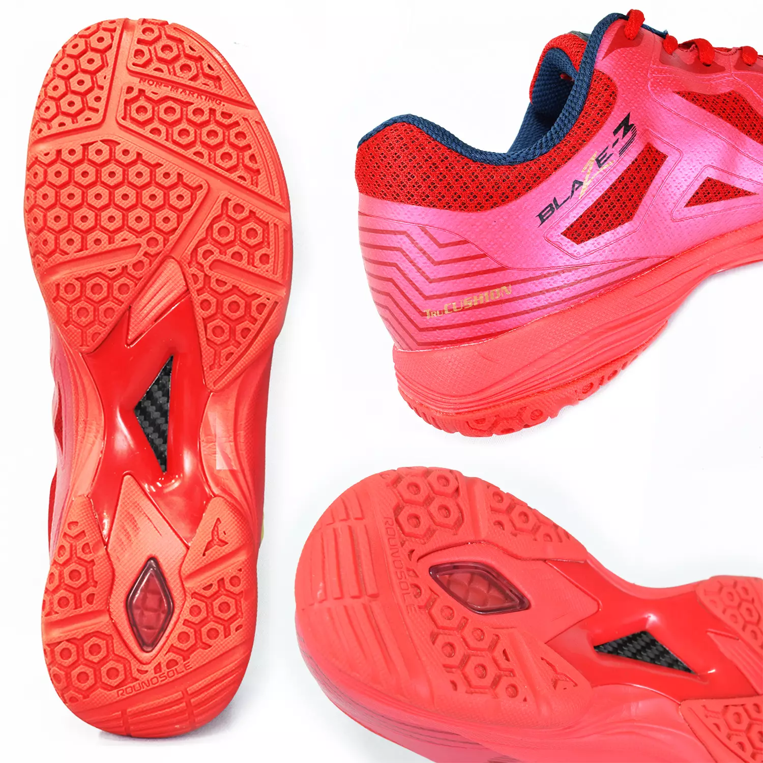 Sepatu Badminton Yonex Blaze 3 Red Dark Ink Gold