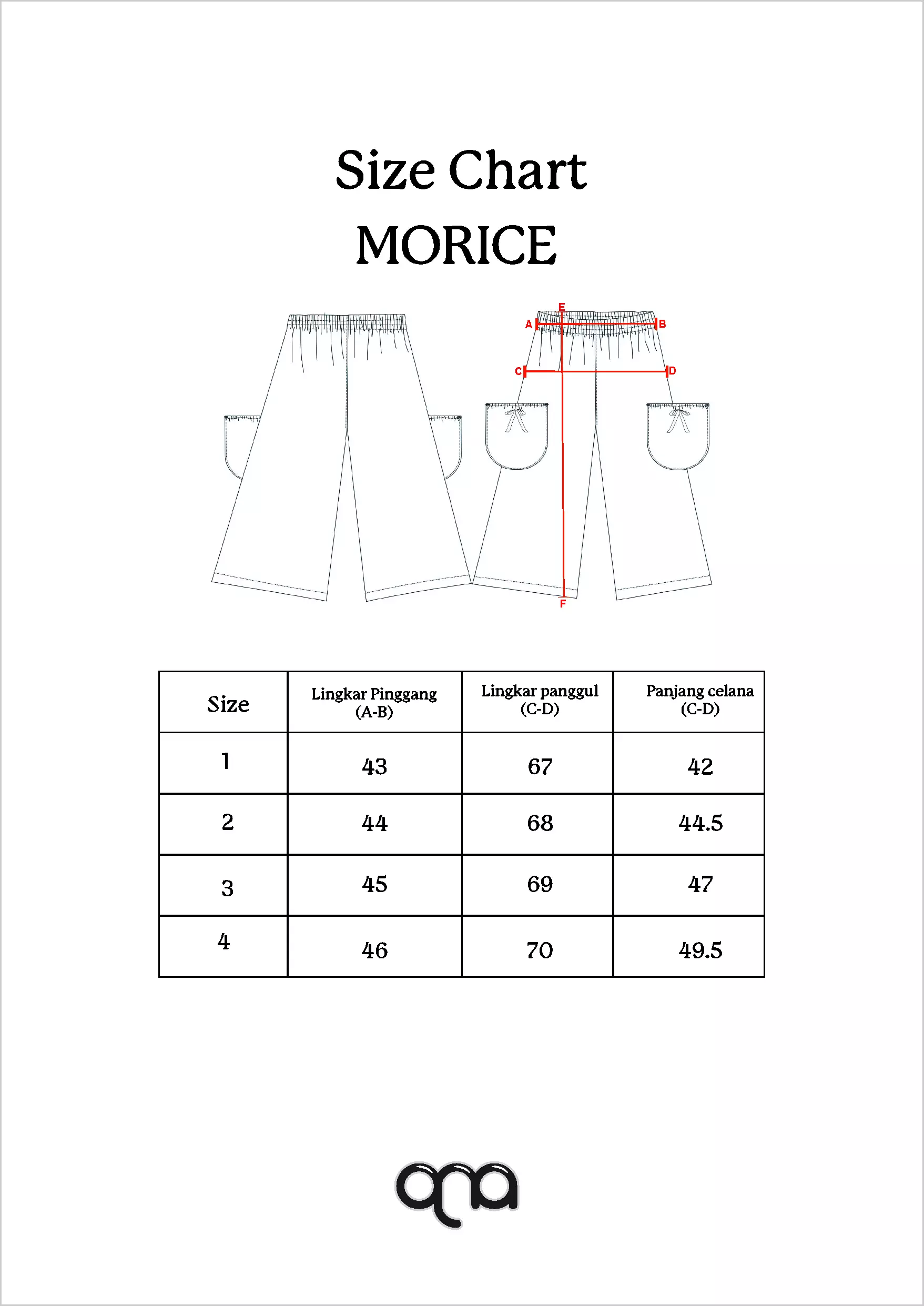 Qna Girl Morice Celana Kulot Katun Anak Pink