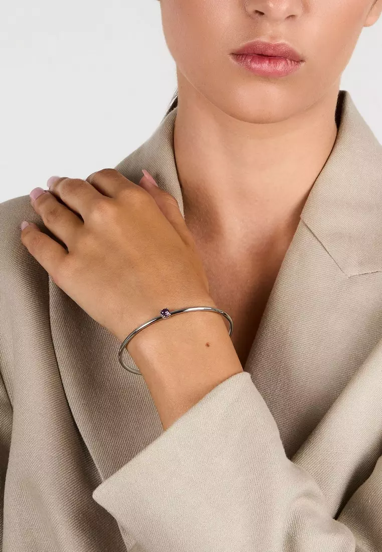 Morellato Cerchi Silver Bangle with Violet Zircon SAKM95