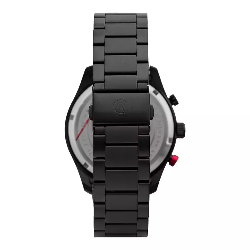 Jam Tangan Pria Alexandre Christie AC 603 MC BIPBARE Chronograph Men Black Dial Black Stainless Steel Strap