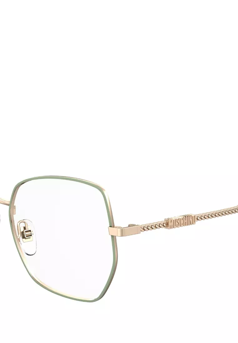 MOSCHINO Optical glasses MOS610-PEF, CAT EYE / BUTTERFLY Shape with GOLD GREEN Color