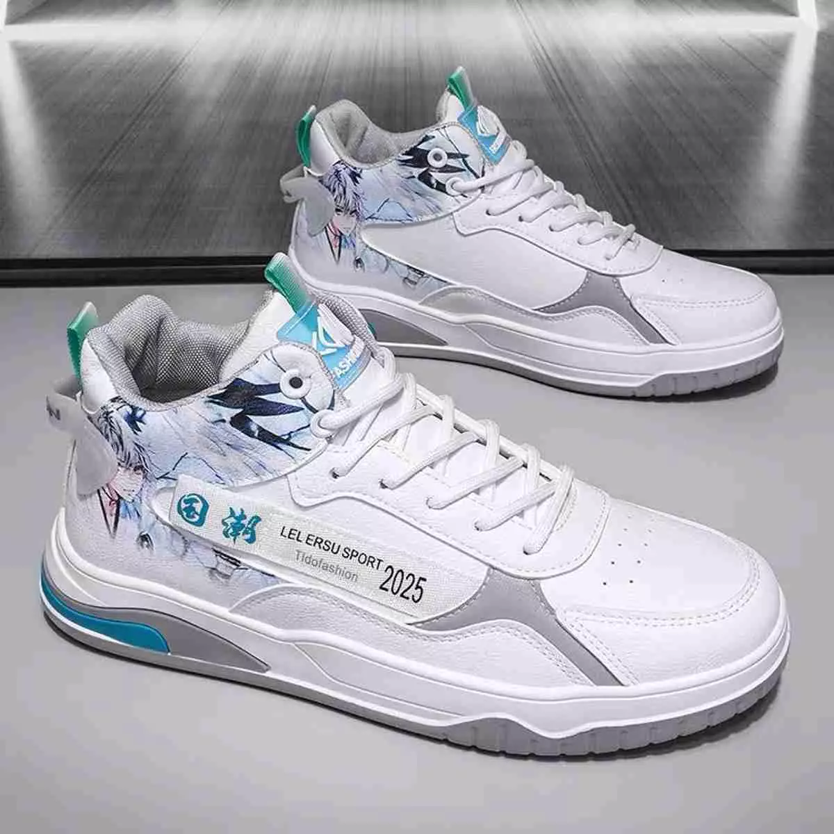 Sepatu Anime Pria Sneakers Motif Kartun Cowok Kece J2029