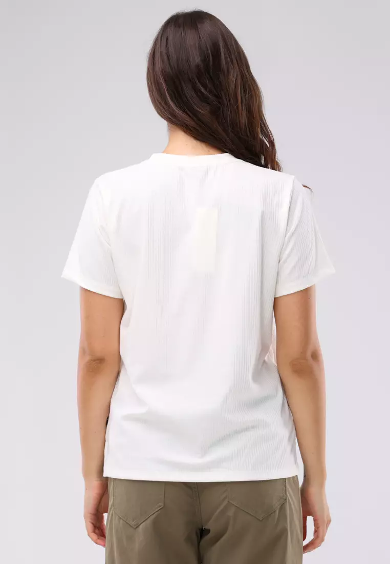 Special Ribbing Plain Knits Short Sleeves Blouse