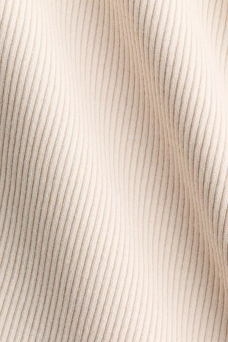 Rib-knit boat-neck top