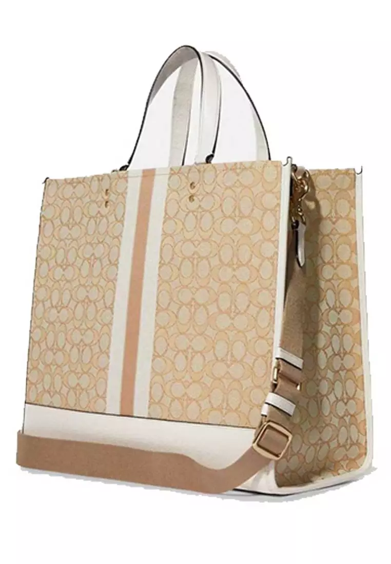 Coach Dempsey Tote 40 in Signature Jacquard with Stripe Patch