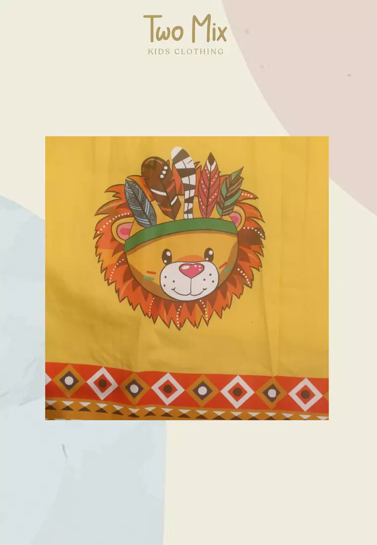 Two Mix Dress Anak Perempuan  - Gaun Anak Bahan Katun usia 1-12 tahun 4212