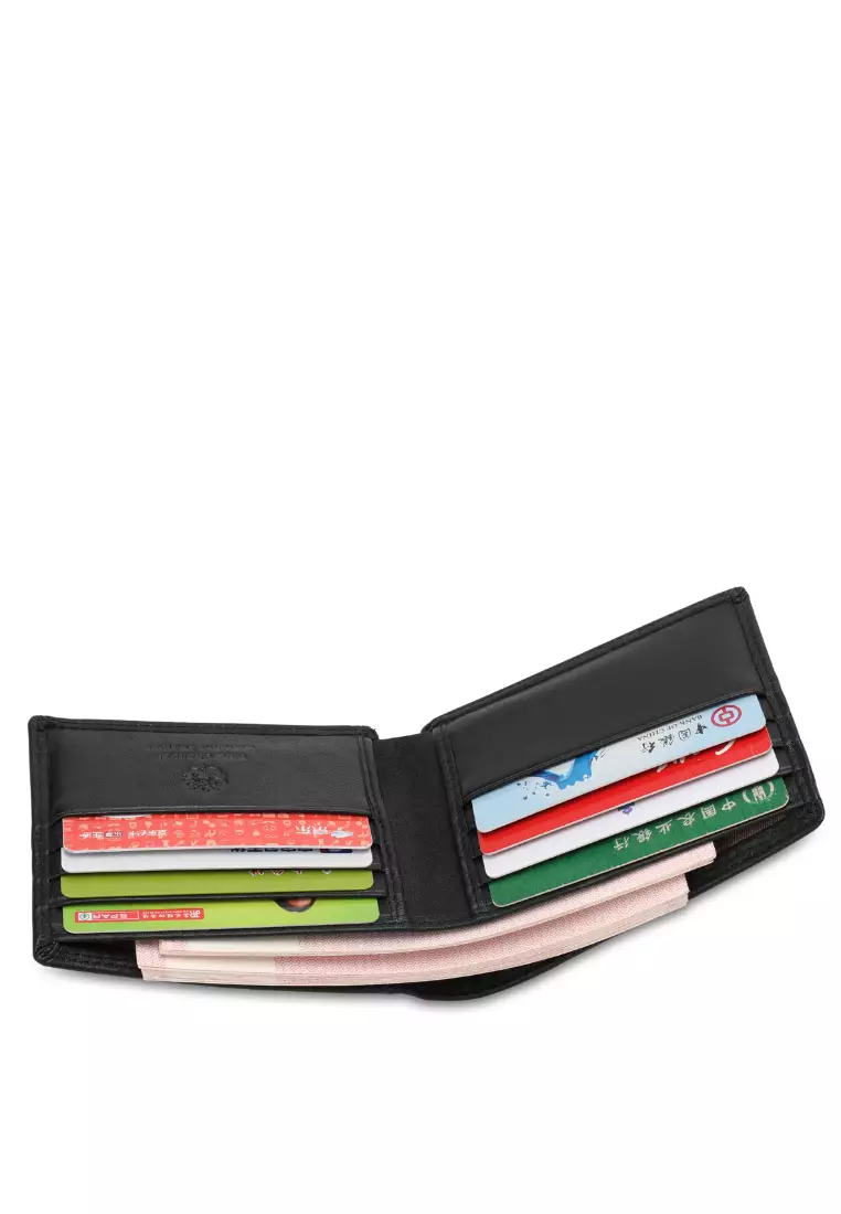 Men's Genuine Leather RFID Blocking Bi Fold Wallet