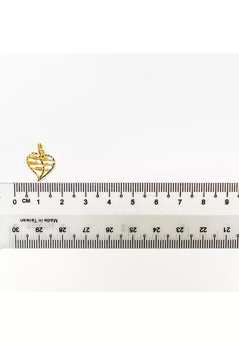 375/9K Gold Love Shaped Abacus Pendant B167