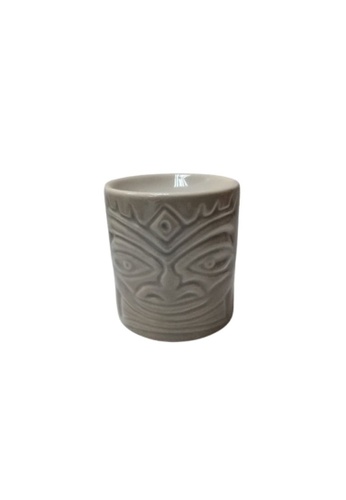 S&J Co. Naturalis Apothecary Round African Ceramic Fragrance Aroma Oil Burner - Light Grey C6B3FHL7552AE7GS_1
