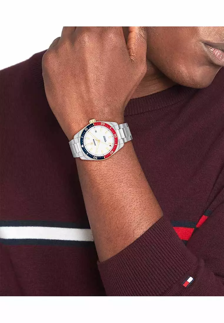 TH85 Men's Watch Stainless Steel Strap - White Dial 1710551