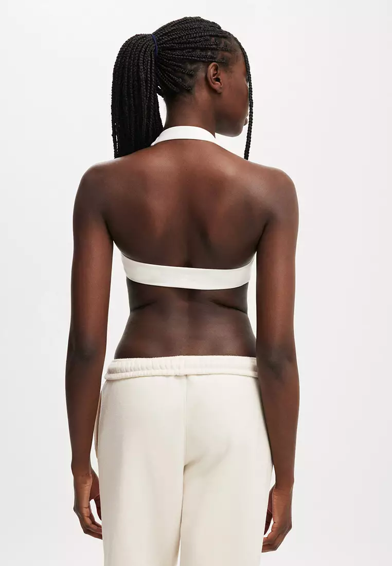 Ultra Soft Scrunch Halter Crop Bra