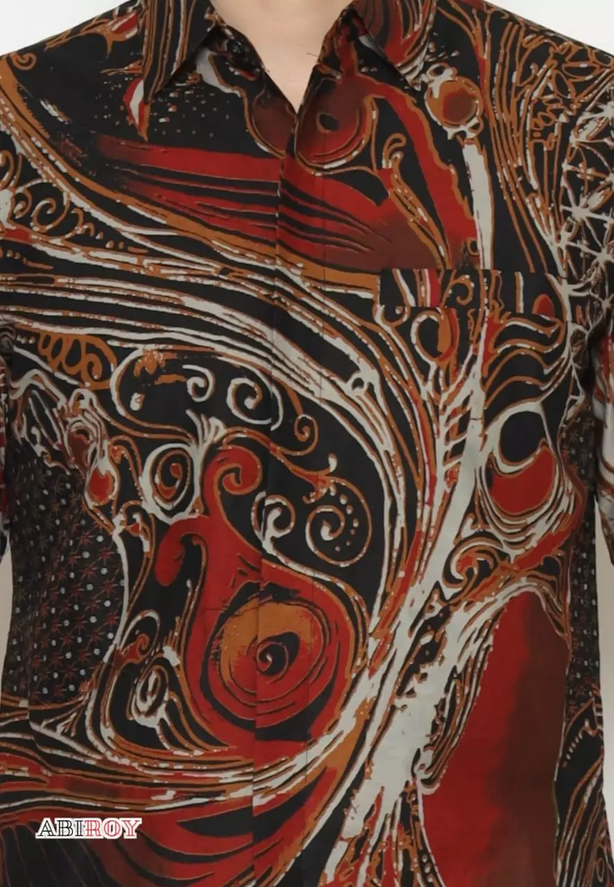 Kemeja Batik Lasm Pria Premium Slimfit Elegant Modern Lengan Pendek Gandra