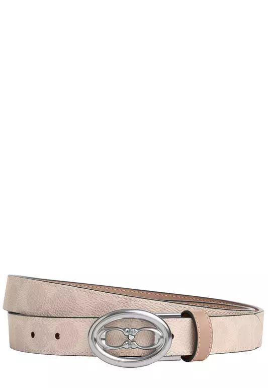 Signature Buckle Cut To Size Belt, 25Mm - Sand/ Taupe CZ196